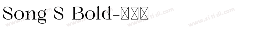 Song S Bold字体转换